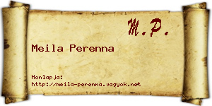 Meila Perenna névjegykártya